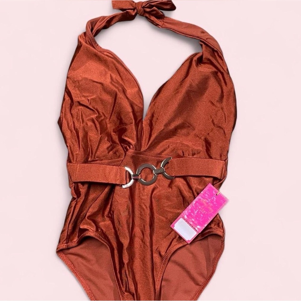 Rust Halter One-Piece Swimsuit BRAND NEW